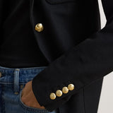 Lauren Ralph Lauren Bullion Jacquard Blazer In Black