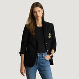 Lauren Ralph Lauren Bullion Jacquard Blazer In Black