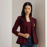 Lauren Ralph Lauren Bullion Jacquard Blazer In Dark Garnet