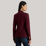 Lauren Ralph Lauren Bullion Jacquard Blazer In Dark Garnet