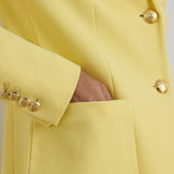 Lauren Ralph Lauren Bullion Jacquard Blazer in Lemon Sorbet