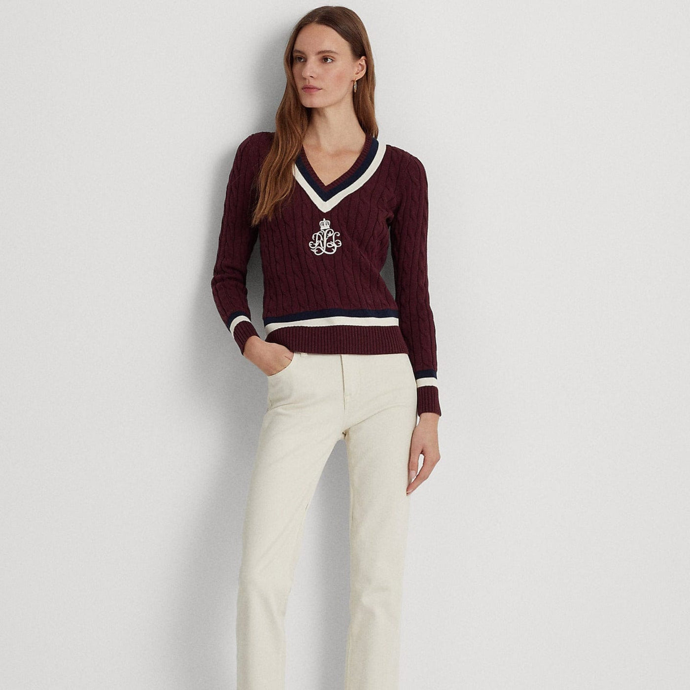 Lauren Ralph Lauren Cable-Knit Cotton Cricket Jumper