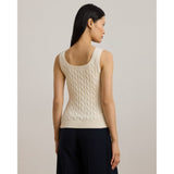 Lauren Ralph Lauren Cable-Knit Sleeveless Jumper In Mascarpone Cream