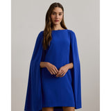 Lauren Ralph Lauren Cape Georgette Cocktail Dress in New Sapphire
