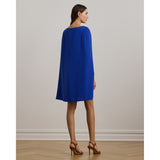 Lauren Ralph Lauren Cape Georgette Cocktail Dress in New Sapphire