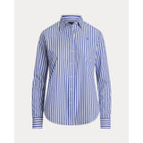 Lauren Ralph Lauren Classic Fit Striped Broadcloth Shirt In Lapis Blue / White