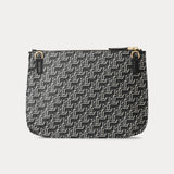 Lauren Ralph Lauren Coated Canvas Medium Jamey Crossbody Bag Black