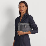 Lauren Ralph Lauren Coated Canvas Medium Jamey Crossbody Bag Black