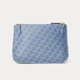 Lauren Ralph Lauren Coated Canvas Medium Jamey Crossbody Bag Slate Blue