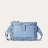Lauren Ralph Lauren Coated Canvas Medium Jamey Crossbody Bag Slate Blue