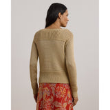 Lauren Ralph Lauren Cotton-Blend Boatneck Jumper In Birch Tan