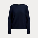 Lauren Ralph Lauren Cotton-Blend Dolman-Sleeve Jumper In Navy