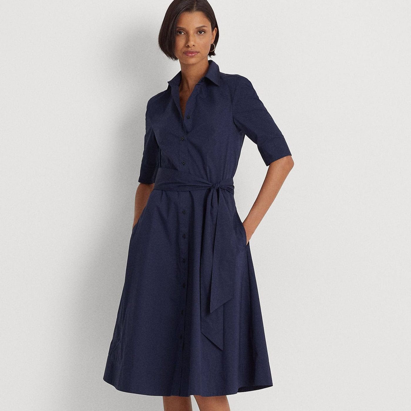 lauren ralph lauren cotton blend shirt dress Ralph Lauren Women's Belted Cotton-Blend Shirtdress