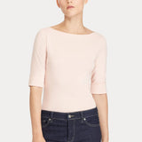 Lauren Ralph Lauren Cotton Boatneck Top Blush