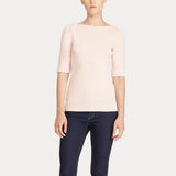 Lauren Ralph Lauren Cotton Boatneck Top Blush