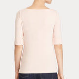 Lauren Ralph Lauren Cotton Boatneck Top Blush
