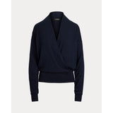 Lauren Ralph Lauren Cotton-modal Surplice Jumper In Navy
