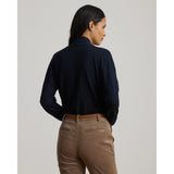 Lauren Ralph Lauren Cotton-modal Surplice Jumper In Navy