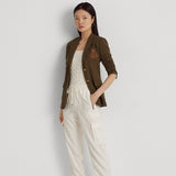Lauren Ralph Lauren Crest-Patch Ponte Blazer in Botanic Green