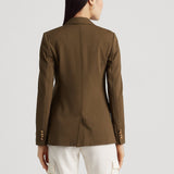 Lauren Ralph Lauren Crest-Patch Ponte Blazer in Botanic Green