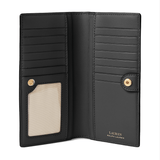 Lauren Ralph Lauren Crosshatch Leather Slim Wallet Black