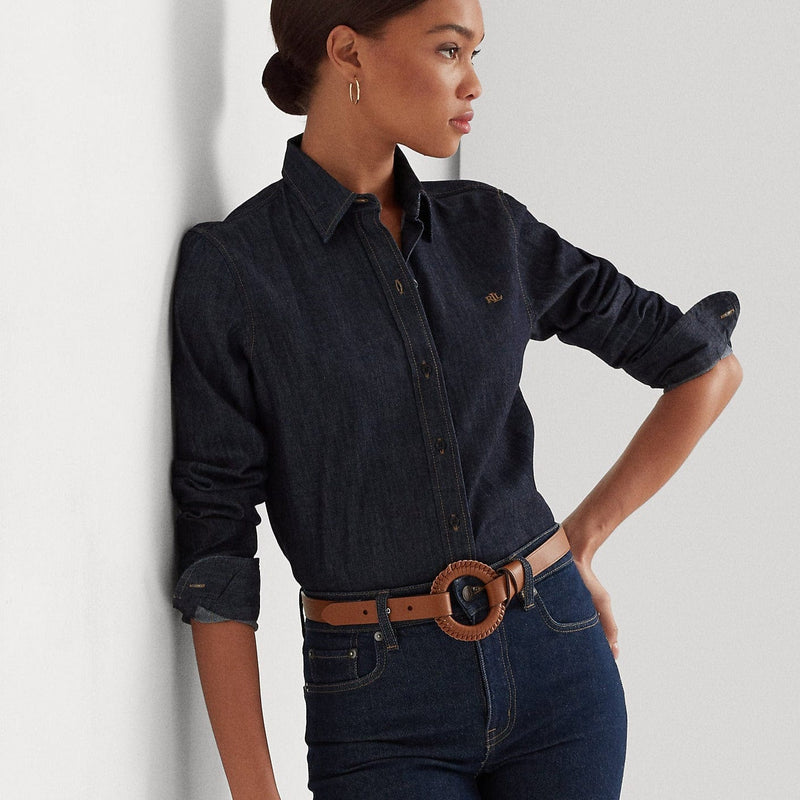 Ralph lauren sales black denim shirt