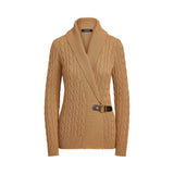 Lauren Ralph Lauren Donato Buckle Cardigan In Classic Camel