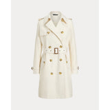 Lauren Ralph Lauren Double-Breasted Cotton-Blend Trench Coat in Mascarpone Cream