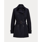 Lauren Ralph Lauren Double-Breasted Cotton-Blend Trench Coatt in Dark Navy