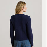 Lauren Ralph Lauren Double-Breasted Cotton Jumper Jacket in Navy