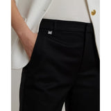 Lauren Ralph Lauren Double-Faced Stretch Cotton Trouser In Black