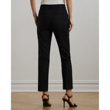 Lauren Ralph Lauren Double-Faced Stretch Cotton Trouser In Black