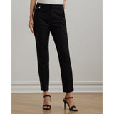Lauren Ralph Lauren Double-Faced Stretch Cotton Trouser In Black