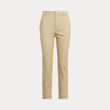 Lauren Ralph Lauren Double-Faced Stretch Cotton Trouser in Tan