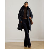Lauren Ralph Lauren Faux-Fur-Trim Funnelneck Down Coat In Navy