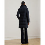 Lauren Ralph Lauren Faux-Fur-Trim Funnelneck Down Coat In Navy