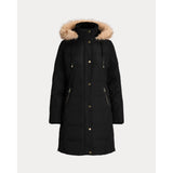 Lauren Ralph Lauren Faux-Fur-Trim Hooded Down Coat In Black