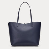 Lauren Ralph Lauren Faux-Leather Large Reversible Tote Bag In Refined Navy