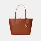 Lauren Ralph Lauren Faux-Leather Reversible Tote in Tan / Orange