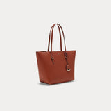 Lauren Ralph Lauren Faux-Leather Small Tote in Tan