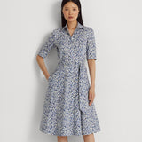 Lauren Ralph Lauren Floral Belted Cotton-Blend Shirtdress
