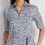 Lauren Ralph Lauren Floral Belted Cotton-Blend Shirtdress