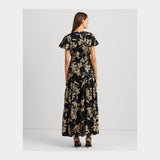 Lauren Ralph Lauren Floral Cotton Voile Tiered Maxidress