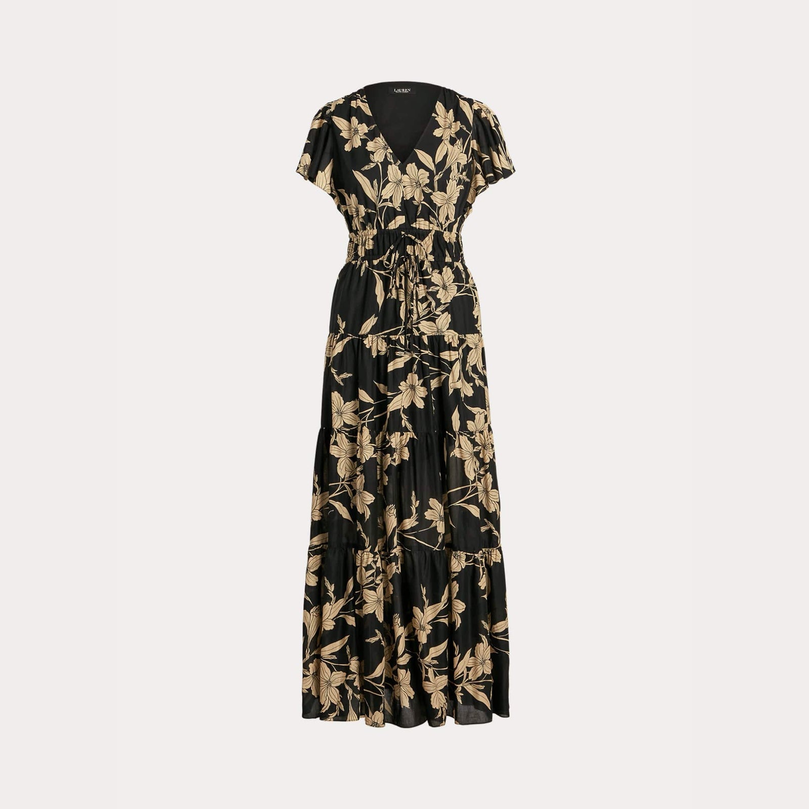 Lauren Ralph Lauren Floral Cotton Voile Tiered Maxidress