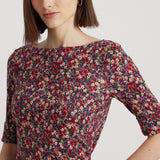 Lauren Ralph Lauren Floral Stretch Cotton Tee