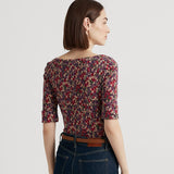 Lauren Ralph Lauren Floral Stretch Cotton Tee
