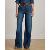 Lauren Ralph Lauren High-Rise Wide-Leg Jean In Atecco Wash
