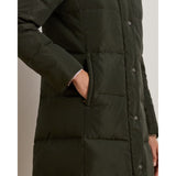 Lauren Ralph Lauren Hooded Channel-quilted Down Puffer Coat In Litchfield Loden