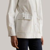 Lauren Ralph Lauren Hooded Funnelneck Anorak In Cream