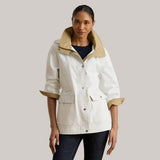 Lauren Ralph Lauren Hooded Funnelneck Anorak In Cream